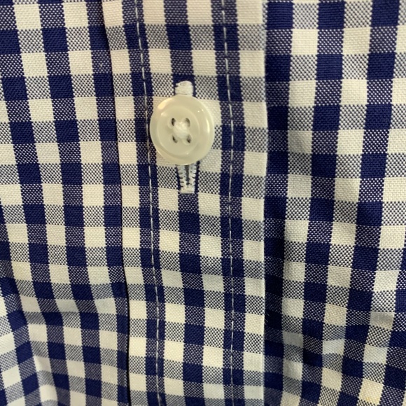 L.L. Bean Blue and White Checkered Shirt - Picture 4 of 7